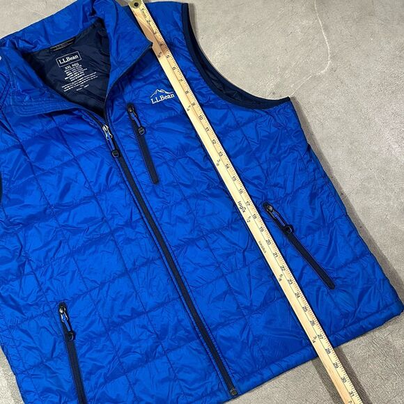 LL Bean PrimaLoft Packaway Vest Mens XXL Blue Packable Lightweight 288305 - Picture 5 of 10